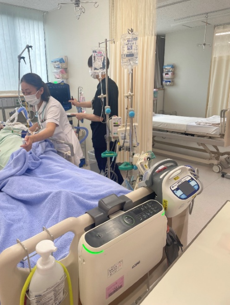 ベッドサイドでの検温